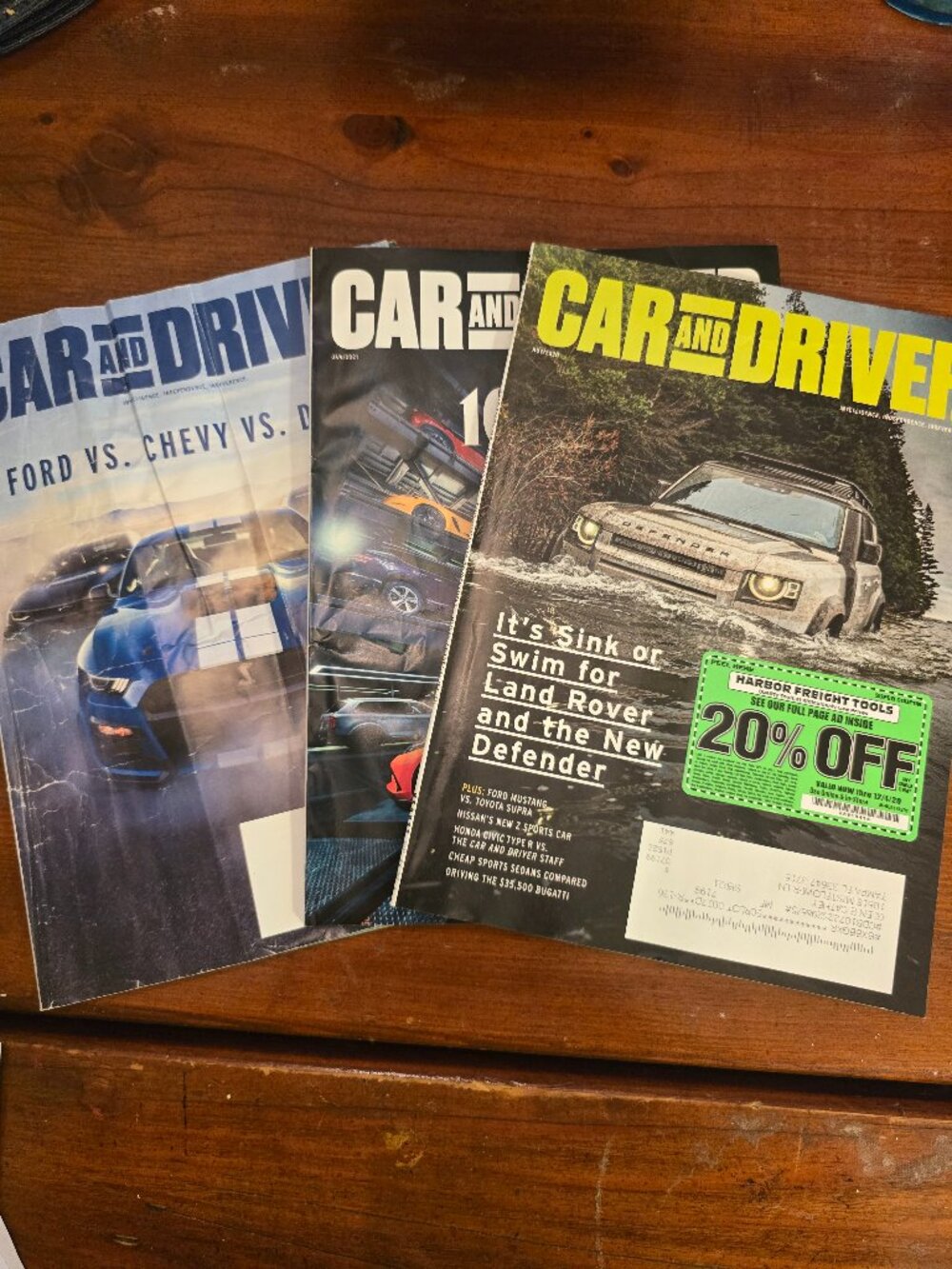 Car & Driver Magazine Lot of 3 March 202 Nov. 2020 Jan. 2021
